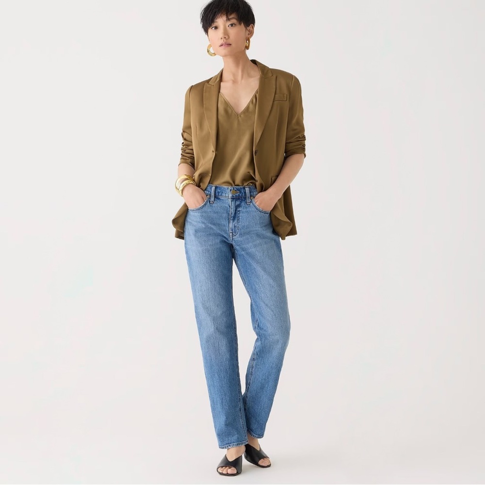 J.Crew Mid-Rise '90s Classic Straight-Fit Jeans in Pheasant Wash - Picture 12 of 12